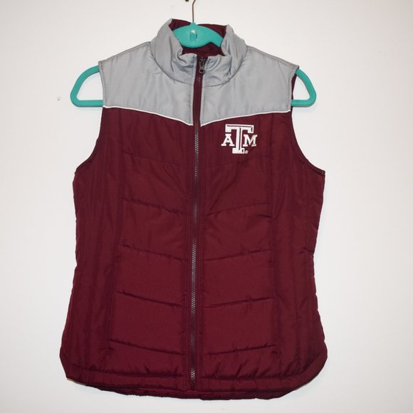 Texas A&M Vest Maroon Gray Unisex Logo New - Picture 1 of 5